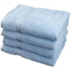 Superior Egyptian Cotton 4-Piece Bath Towel Set Light Blue