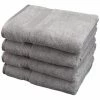 Superior Egyptian Cotton 4-Piece Bath Towel Set Silver