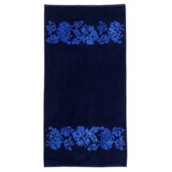 Superior BEACH-FLOWERS-NAVY Superior Collection Luxurious Oversized Jacquard Cotton Beach Towels – Cool Checks