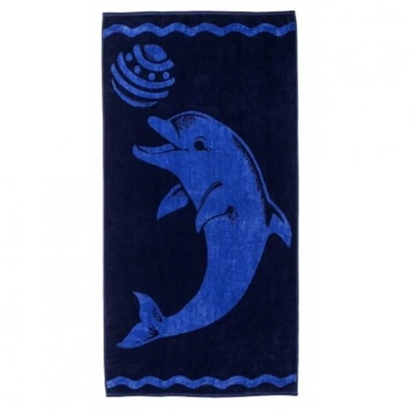 Superior BEACH-PLAYDOLP-BLUE Superior Collection Luxurious Oversized Jacquard Cotton Beach Towels - Playing Dolphin 1 Superior BEACH-PLAYDOLP-BLUE Superior Collection Luxurious Oversized Jacquard Cotton Beach Towels – Playing Dolphin