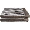 Superior ST BTOWEL CL Superior Collection Luxurious Stripes 100% Cotton 2-Piece Bath Towel Set-Charcoal