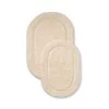 Superior BATHRUG-OV2PC-IV Cotton Oval Bath Rug Set - Ivory; 2 Pieces