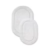 Superior BATHRUG-OV2PC-WH Cotton Oval Bath Rug Set - White; 2 Pieces