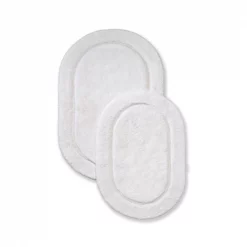Superior BATHRUG-OV2PC-WH Cotton Oval Bath Rug Set - White; 2 Pieces