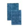 Superior BATHRUG-CH2PC-SP Bath Rug Set Cotton Checkers - Sapphire; 2 Pieces