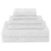 Superior EF-6 PC SET WH Eco-Friendly 100 Percent Ringspun Cotton Towel Set - White; 6 Pieces