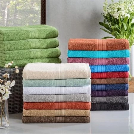 Superior EF-BATH GH Eco-Friendly 100 Percent Ringspun Cotton Bath Towel Set - Graphite; 4 Pieces