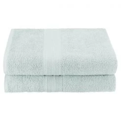 Superior EF-BSHEET AM Eco-Friendly 100 Percent Ringspun Cotton Bath Sheet Towel Set – Aqua Marine; 2 Pieces