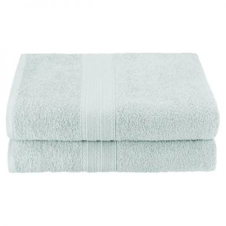 Superior EF-BSHEET AM Eco-Friendly 100 Percent Ringspun Cotton Bath Sheet Towel Set - Aqua Marine; 2 Pieces