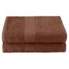 Superior EF-BSHEET BR Eco-Friendly 100 Percent Ringspun Cotton Bath Sheet Towel Set - Brown; 2 Pieces