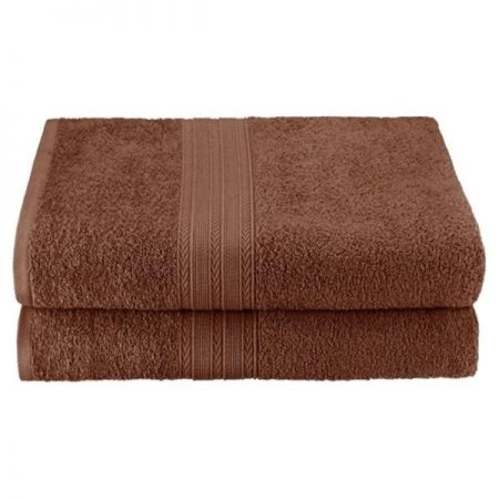 Superior EF-BSHEET BR Eco-Friendly 100 Percent Ringspun Cotton Bath Sheet Towel Set - Brown; 2 Pieces