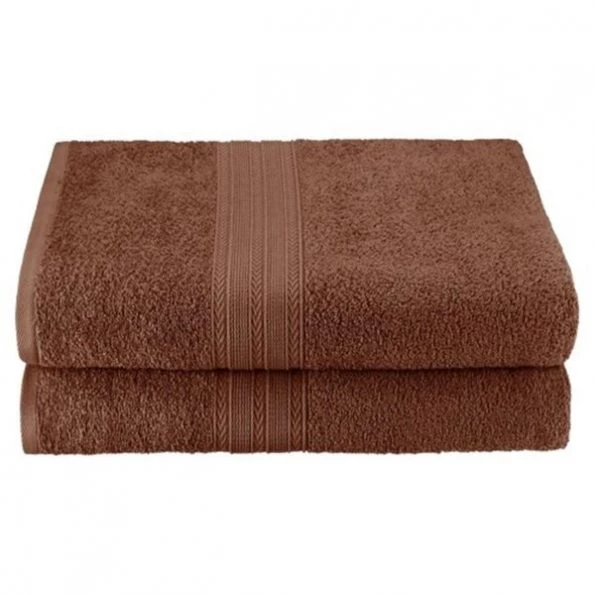 Superior EF-BSHEET BR Eco-Friendly 100 Percent Ringspun Cotton Bath Sheet Towel Set – Brown; 2 Pieces