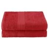 Superior EF-BSHEET CB Eco-Friendly 100 Percent Ringspun Cotton Bath Sheet Towel Set - Cranberry; 2 Pieces
