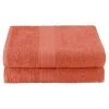Superior EF-BSHEET CO Eco-Friendly 100 Percent Ringspun Cotton Bath Sheet Towel Set - Coral; 2 Pieces