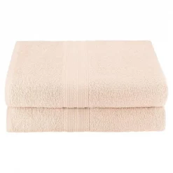 Superior EF-BSHEET IV Eco-Friendly 100 Percent Ringspun Cotton Bath Sheet Towel Set - Ivory; 2 Pieces