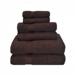 Superior ZT 6 PC SET EX Zero Twist Cotton Towel Set – Expresso; 6 Pieces