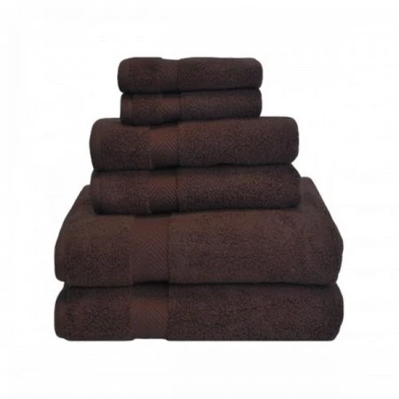Superior ZT 6 PC SET EX Zero Twist Cotton Towel Set - Expresso; 6 Pieces