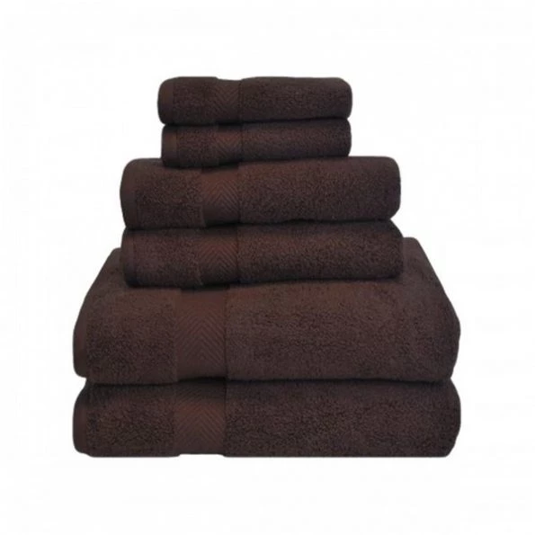 Superior ZT 6 PC SET EX Zero Twist Cotton Towel Set – Expresso; 6 Pieces