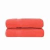 Superior ZT BTOWEL CO Zero Twist Cotton Bath Towel Set - Coral; 2 Pieces