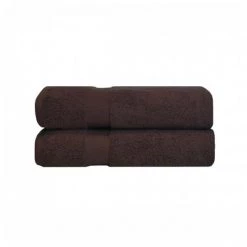 Superior ZT BTOWEL EX Zero Twist Cotton Bath Towel Set – Expresso; 2 Pieces
