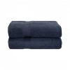 Superior ZT BTOWEL MD Zero Twist Cotton Bath Towel Set - Midnight; 2 Pieces