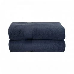 Superior ZT BTOWEL MD Zero Twist Cotton Bath Towel Set – Midnight; 2 Pieces