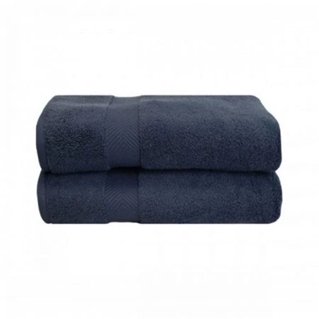 Superior ZT BTOWEL MD Zero Twist Cotton Bath Towel Set - Midnight; 2 Pieces