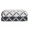 Superior DIA BTOWEL CLWH 550 Gsm Diamond Cotton Bath Towel Set - Charcoal & White; 2 Pieces