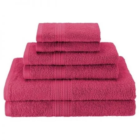 Superior EF-HAND RW Eco-Friendly 100 Percent Ringspun Cotton Hand Towel Set - Rosewood; 6 Pieces