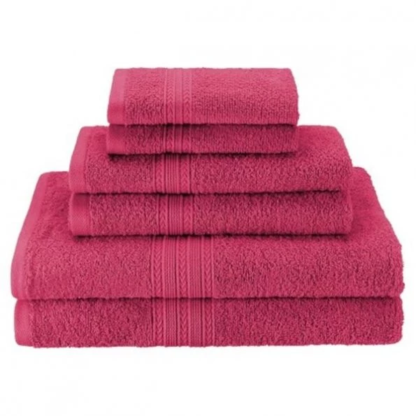 Superior EF-HAND RW Eco-Friendly 100 Percent Ringspun Cotton Hand Towel Set – Rosewood; 6 Pieces