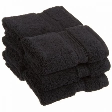 Superior 900GSM Egyptian Cotton 6-Piece Face Towel Set Black