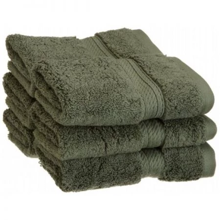 Superior 900GSM Egyptian Cotton 6-Piece Face Towel Set Forest Green