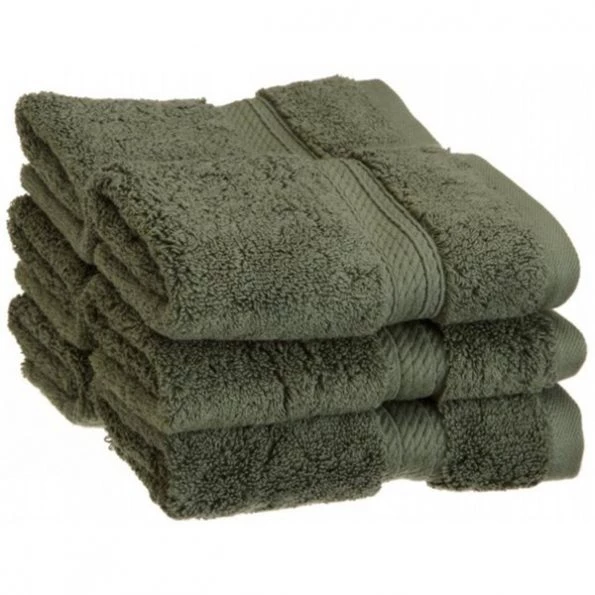 900GSM Egyptian Cotton 6-Piece Face Towel Set Forest Green