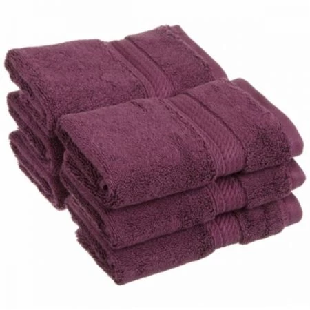 Superior 900GSM Egyptian Cotton 6-Piece Face Towel Set Plum