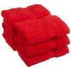 Superior 900GSM Egyptian Cotton 6-Piece Face Towel Set Red