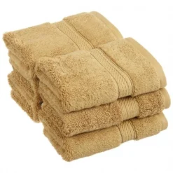 900GSM Egyptian Cotton 6-Piece Face Towel Set Toast