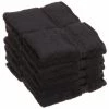 Superior Egyptian Cotton 10-Piece Face Towel Set Black