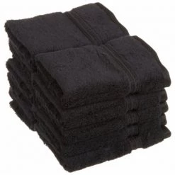 Superior Egyptian Cotton 10-Piece Face Towel Set Black