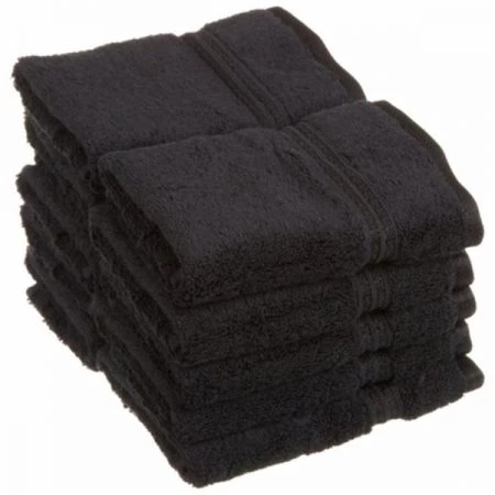 Superior Egyptian Cotton 10-Piece Face Towel Set Black