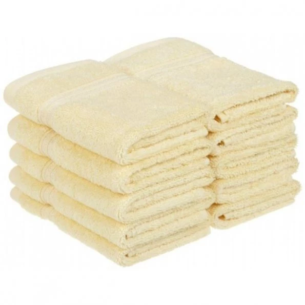 Superior Egyptian Cotton 10-Piece Face Towel Set Canary 1 Superior Egyptian Cotton 10-Piece Face Towel Set Canary