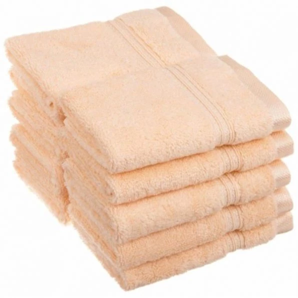 Superior Egyptian Cotton 10-Piece Face Towel Set Peach 1 Superior Egyptian Cotton 10-Piece Face Towel Set Peach