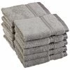 Superior Egyptian Cotton 10-Piece Face Towel Set Silver