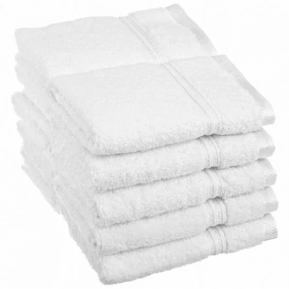 Superior Egyptian Cotton 10-Piece Face Towel Set White