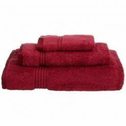Superior Egyptian Cotton 3-Piece Towel Set Burgundy