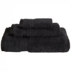 Superior Egyptian Cotton 3-Piece Towel Set Black