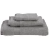 Superior Egyptian Cotton 3-Piece Towel Set Silver