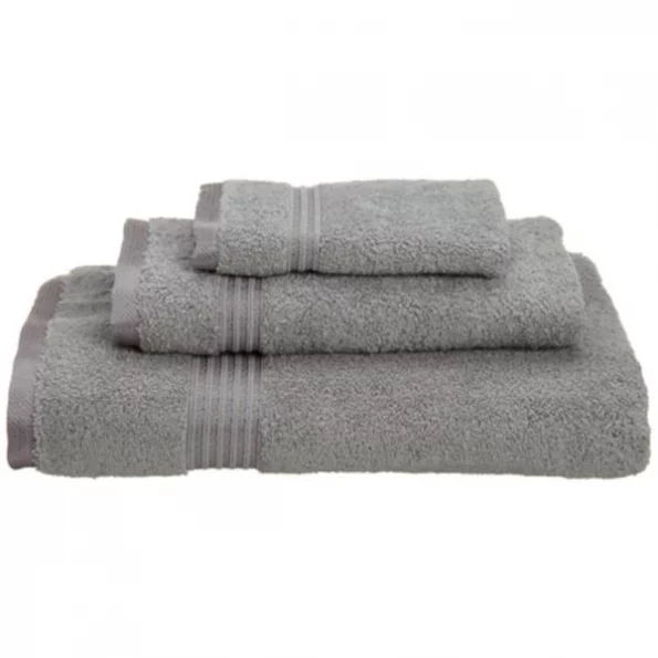 Superior Egyptian Cotton 3-Piece Towel Set Silver