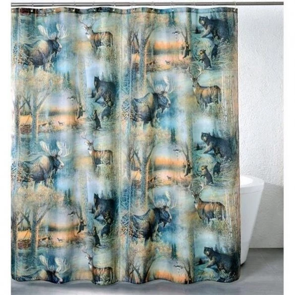 IWGAC 017-2009 Deer & Moose Shower Curtain