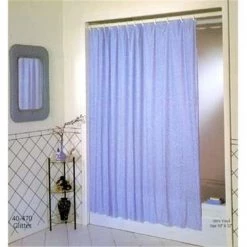Excell 70in. X 72in. White Luxury Glitter Vinyl Shower Curtain 1ME-40O-470-100