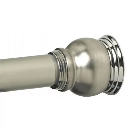 Convenience Concepts Satin Nickel Finial Shower Rod
